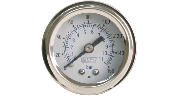 Viair 160 PSI 2" Single Needle Air Gauge - (90087 / 90088) 1 Viair 160 PSI 2" Single Needle Air Gauge - (90087 / 90088)