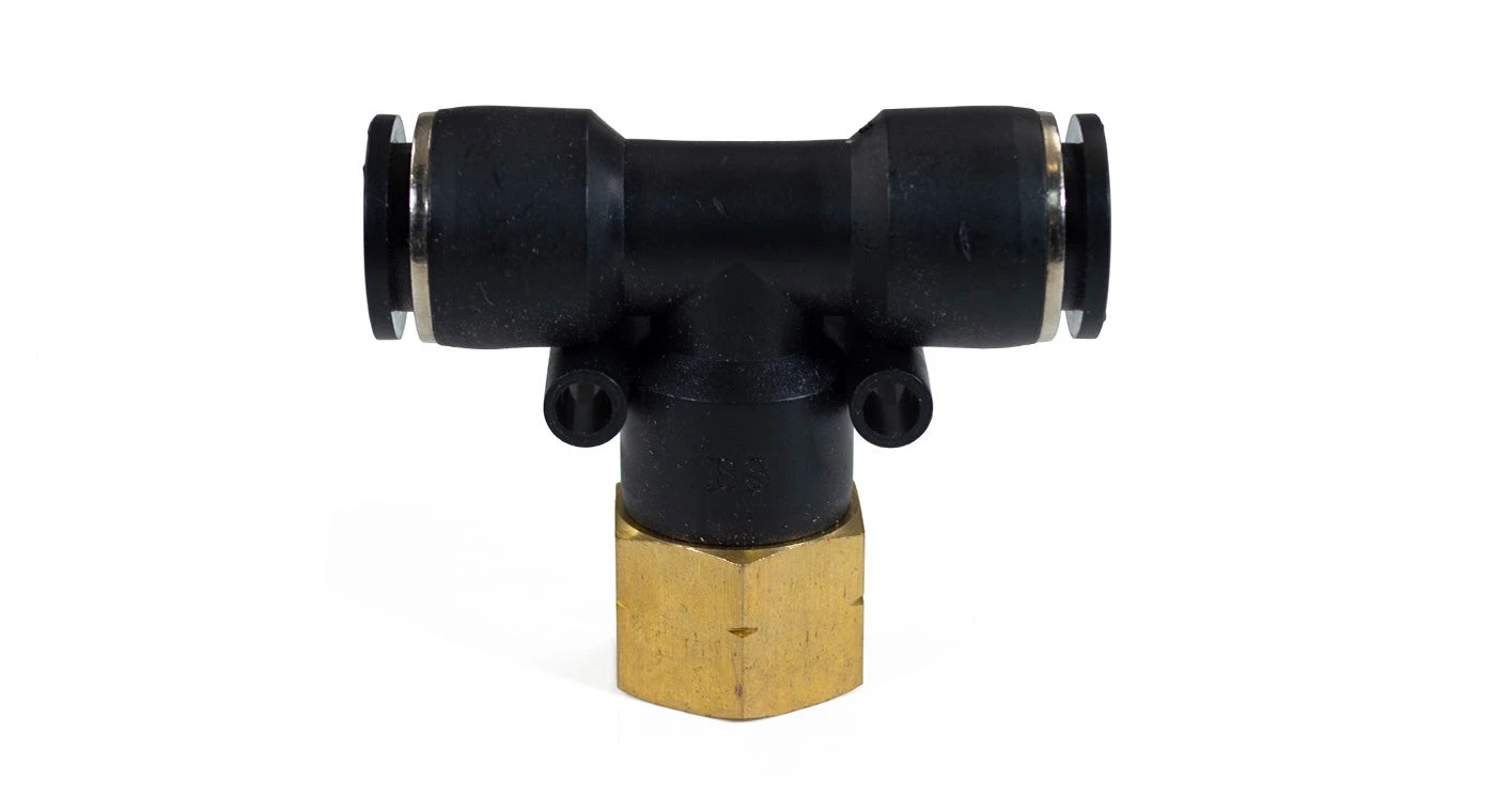 GENERIC 1/2" Female NPT To 1/2" PTC Union Tee Fitting 2 GENERIC 1/2" Female NPT To 1/2" PTC Union Tee Fitting - Image 2