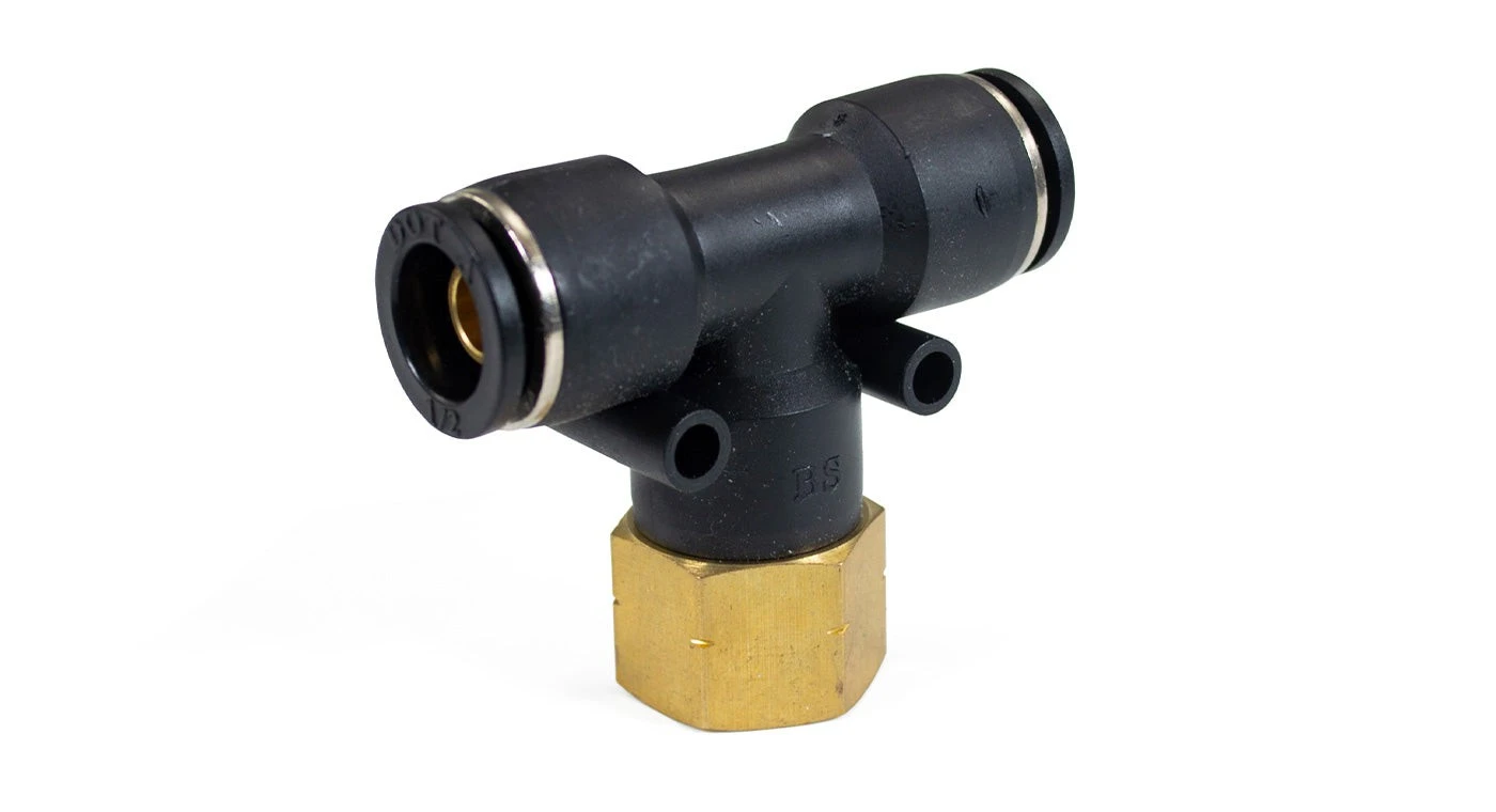 GENERIC 1/2" Female NPT To 1/2" PTC Union Tee Fitting 3 GENERIC 1/2" Female NPT To 1/2" PTC Union Tee Fitting - Image 3