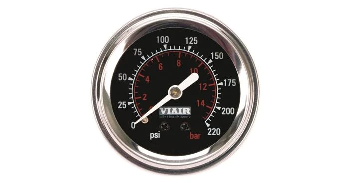 Viair 220 PSI 2" Single Needle Air Gauge - (90089 / 90090) 2 Viair 220 PSI 2" Single Needle Air Gauge - (90089 / 90090) - Image 2