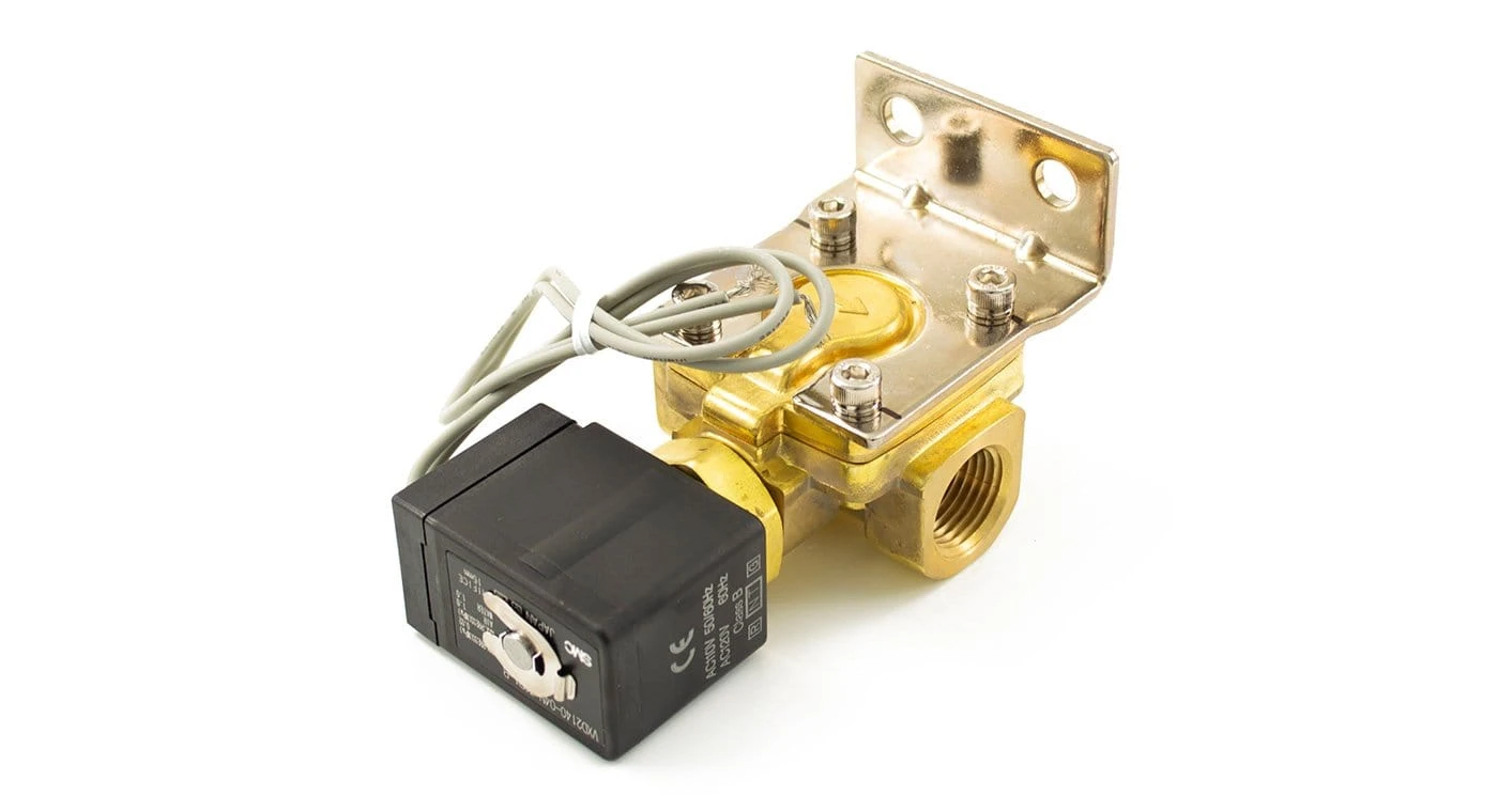 SMC Brass 1/2" 110 Volt Electric Air Valve 2 SMC Brass 1/2" 110 Volt Electric Air Valve - Image 2